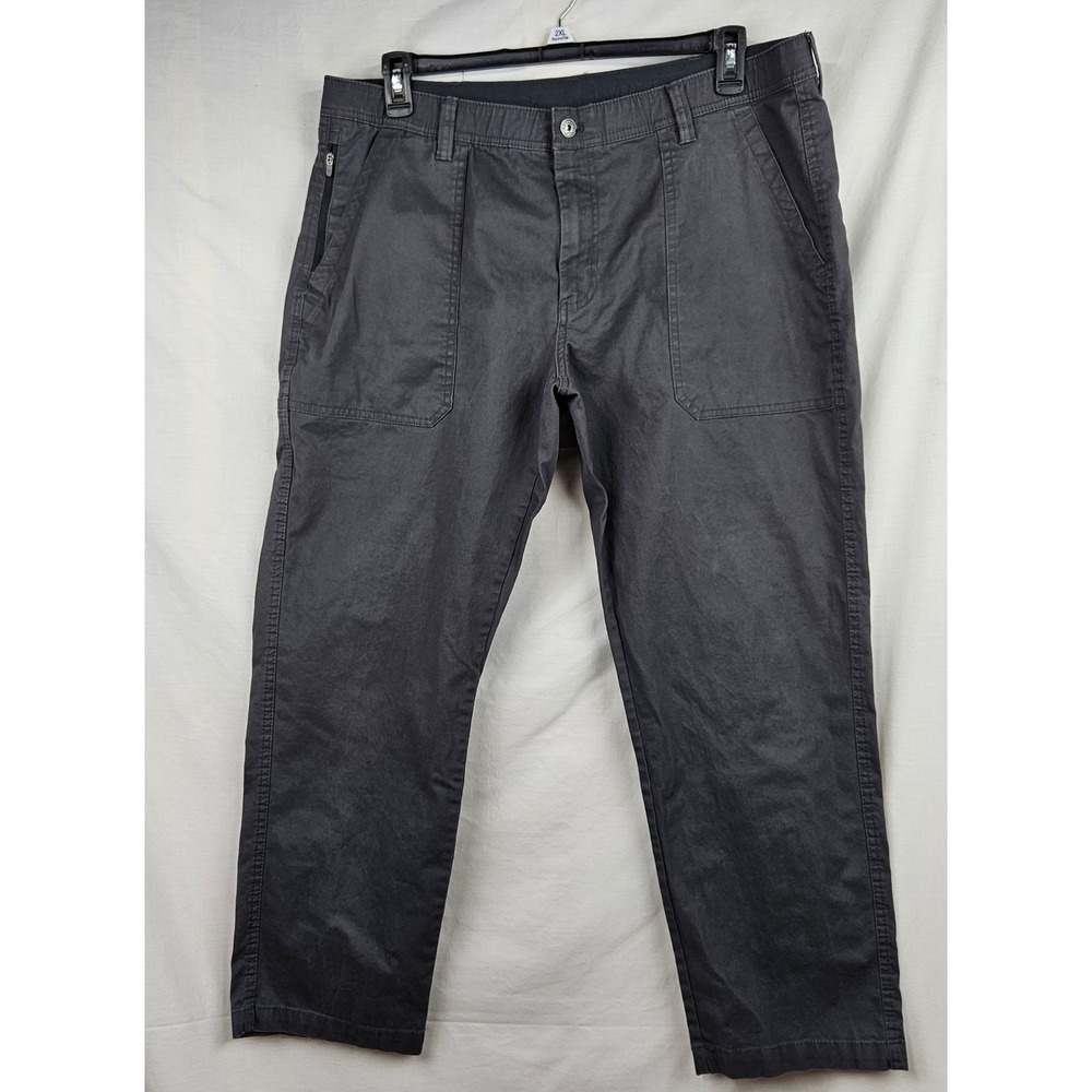 Weatherproof Mens Utility Adventure Pants Iron Grey 40x30 Stretch Canvas
